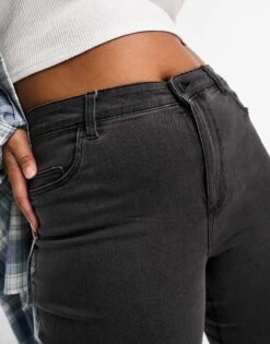 Noisy May Curve High Waisted Skinny Jeans In Grey For Women -Noisy May Shop 201351791 5