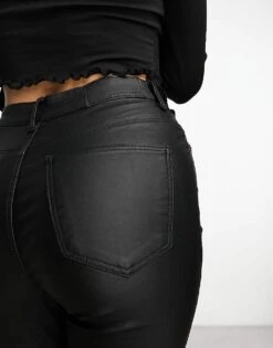 Noisy May Callie Coated Skinny Jeans In Black For Women -Noisy May Shop 202350566 3