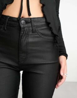 Noisy May Callie Coated Skinny Jeans In Black For Women -Noisy May Shop 202350566 5