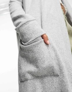 Noisy May Lightweight Longline Cardigan In Grey For Women -Noisy May Shop 202367080 3