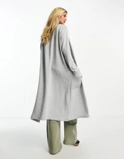 Noisy May Lightweight Longline Cardigan In Grey For Women -Noisy May Shop 202367080 4