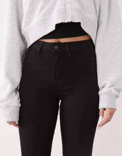 Noisy May Callie High Waist Skinny Jean In Black For Women -Noisy May Shop 202367097 5