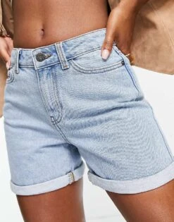 Noisy May Denim Shorts In Light Blue For Women -Noisy May Shop 202662179 3