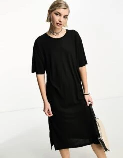 Noisy May Oversized T-shirt Dress In Black For Women -Noisy May Shop 202768259 4