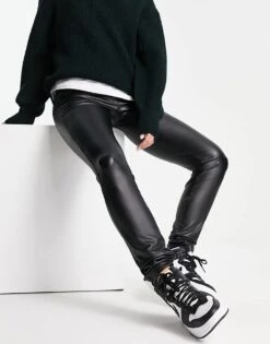 Noisy May Faux Leather Leggings In Black For Women 9 Noisy May Faux Leather Leggings In Black For Women -Noisy May Shop 203157978 1 black 1
