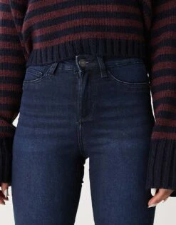 Noisy May Callie High Waist Skinny Jeans In Dark Blue For Women -Noisy May Shop 203158497 5