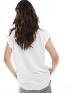 Noisy May Scoop Neck T-shirt In White For Women -Noisy May Shop 203299817 3