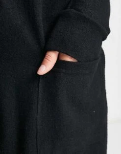 Noisy May Lightweight Longline Cardigan In Black For Women -Noisy May Shop 204116997 3
