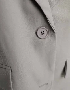 Noisy May Oversized Tailored Dad Blazer Co-ord In Grey For Women -Noisy May Shop 204117572 3