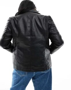 Noisy May Curve Zip Up PU Jacket In Black For Women -Noisy May Shop 204118088 4