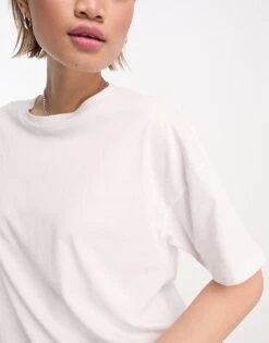 Noisy May Drop Shoulder Oversized T-shirt In White For Women -Noisy May Shop 204338796 4