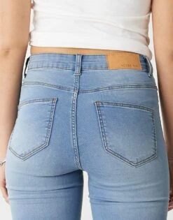 Noisy May Callie High Waisted Skinny Jeans In Light Blue For Women -Noisy May Shop 204825955 4