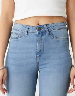 Noisy May Callie High Waisted Skinny Jeans In Light Blue For Women -Noisy May Shop 204825955 5