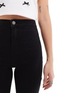 Noisy May Ella Super High Waisted Skinny Jeans In Black For Women -Noisy May Shop 204825993 5