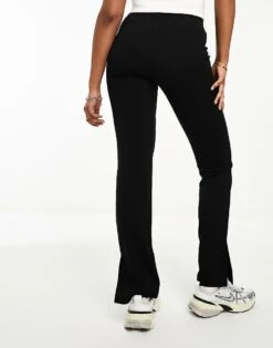 Noisy May High Waisted Seam Detail Trousers In Black For Women -Noisy May Shop 204995582 3