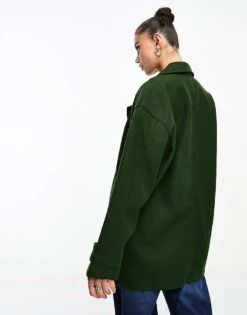 Noisy May Oversized Slouchy Blazer Jacket In Khaki For Women -Noisy May Shop 205156781 3