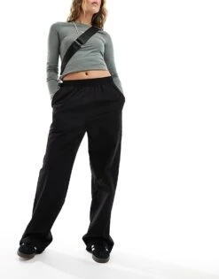 Noisy May Ankle Drawstring Trouser In Black For Women