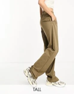 Noisy May Tall Ankle Drawstring Trouser In Beige For Women Capers -Noisy May Shop 205630465 1 capers 1