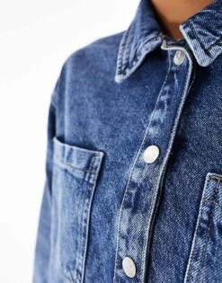 Noisy May Oversize Denim Shirt In Mid Wash Blue For Women Medium Blue Denim 7 Noisy May Oversize Denim Shirt In Mid Wash Blue For Women Medium Blue Denim -Noisy May Shop 205630587 3