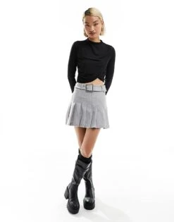 Noisy May Long Sleeve Wrap Top In Black For Women -Noisy May Shop 205630605 2