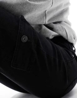 Noisy May Moni High Waisted Ultility Cargo Jeans In Washed Black For Women -Noisy May Shop 205630839 5