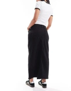 Noisy May Front Split Denim Maxi Skirt In Black For Women Black Denim 10 Noisy May Front Split Denim Maxi Skirt In Black For Women Black Denim -Noisy May Shop 205631035 5