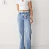 Noisy May Yolanda Wide Fit Jeans In Blue Acid Wash For Women Light Blue Denim