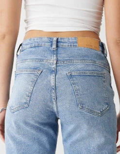 Noisy May Yolanda Wide Fit Jeans In Blue Acid Wash For Women Light Blue Denim -Noisy May Shop 205631043 4