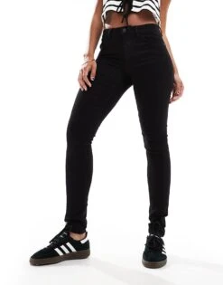 Noisy May Jen Push Up Skinny Jean In Black For Women