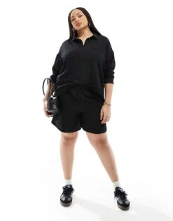 Noisy May Curve Ripple Co-ord In Black -Noisy May Shop 205739669 1 black 1