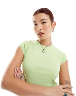 Noisy May Embroidered Slogan Top In Mint Green For Women Butterfly -Noisy May Shop 205746952 1 butterfly 1