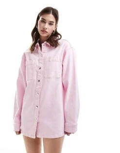 Noisy May Denim Shirt Mini Dress In Pink For Women Pirouette 7 Noisy May Denim Shirt Mini Dress In Pink For Women Pirouette -Noisy May Shop 205778370 3