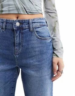 Noisy May Yolanda Wide Jeans In Mid Wash Blue For Women Medium Blue Denim -Noisy May Shop 205877205 3