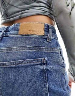 Noisy May Yolanda Wide Jeans In Mid Wash Blue For Women Medium Blue Denim -Noisy May Shop 205877205 5