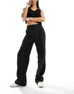 Noisy May High Waisted Wide Leg Tailored Trousers In Black For Women 11 Noisy May High Waisted Wide Leg Tailored Trousers In Black For Women -Noisy May Shop 205877279 1 black 1