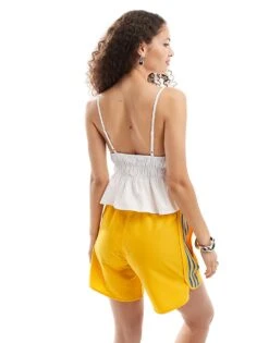 Noisy May Ruche Detail Cami Top In White For Women Bright White -Noisy May Shop 206036899 4