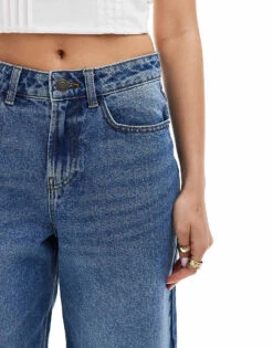 Noisy May Denim Skater Short Mid Wash Blue For Women Medium Blue Denim -Noisy May Shop 206036963 4