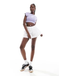 Noisy May Star Sign Cropped Baby Tee In Lilac For Women Sweet Lavender 8 Noisy May Star Sign Cropped Baby Tee In Lilac For Women Sweet Lavender -Noisy May Shop 206056821 4