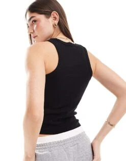 Noisy May Racer Neck Tank Top In Black For Women -Noisy May Shop 206425731 4