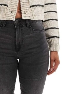 Noisy May Callie High Waist Skinny Jeans In Washed Grey For Women Medium Grey Denim -Noisy May Shop 206441882 4