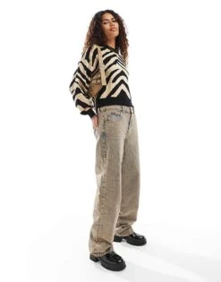 Noisy May Knitted Jumper Black & Beige Zebra For Women Black Nomad 7 Noisy May Knitted Jumper Black & Beige Zebra For Women Black Nomad -Noisy May Shop 206441922 3