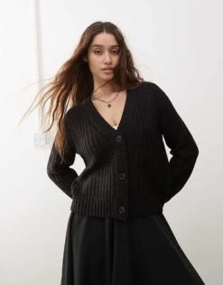 Noisy May Rib Cardigan In Black For Women -Noisy May Shop 206441963 1 black 1