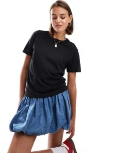Noisy May Short Sleeve T-shirt In Black For Women