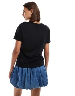 Noisy May Short Sleeve T-shirt In Black For Women -Noisy May Shop 206442037 3