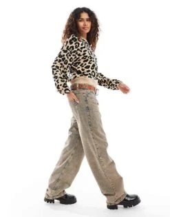 Noisy May Knitted Jumper Leopard For Women Nomad Black Leo -Noisy May Shop 206442052 3