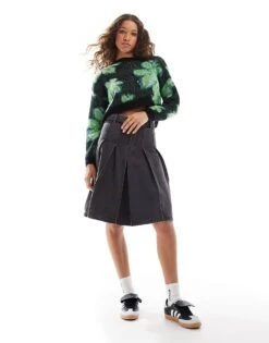 Noisy May Texture Knit Jumper With Floral Print In Black For Women -Noisy May Shop 206442158 4