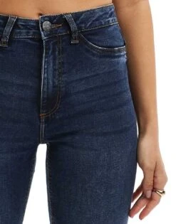 Noisy May Callie High Waist Skinny Jeans In Dark Blue Wash For Women Dark Blue Denim -Noisy May Shop 206442213 3