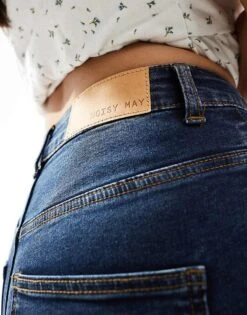 Noisy May Callie High Waist Skinny Jeans In Dark Blue Wash For Women Dark Blue Denim -Noisy May Shop 206442213 5