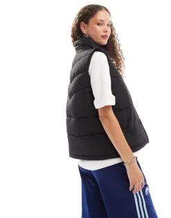 Noisy May High Neck Padded Gilet In Black For Women Black Black Lining -Noisy May Shop 206442237 3