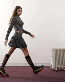 Noisy May Zip Through Rib Knit Cardigan In Washed Grey For Women 27032863 -Noisy May Shop 206531928 2